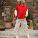 Pull capuche Calypso - Rouge orangé - Quintessence