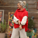 Pull capuche Calypso - Rouge orangé - Quintessence