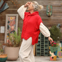 Pull capuche Calypso - Rouge orangé - Quintessence