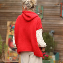 Pull capuche Calypso - Rouge orangé - Quintessence