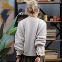 Pull col rond Christina — mohair beige - Quintessence