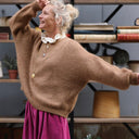 Pull col rond Christina — mohair camel - Quintessence