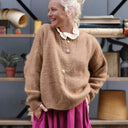 Pull col rond Christina — mohair camel - Quintessence