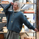 Pull col rond Christina — mohair céladon - Quintessence