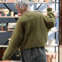 Pull col rond Christina — mohair kiwi - Quintessence