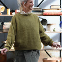 Pull col rond Christina — mohair kiwi - Quintessence