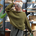 Pull col rond Christina — mohair kiwi - Quintessence