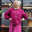 Pull col rond Christina — mohair lilas - Quintessence