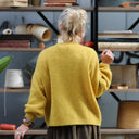 Pull col rond Christina — mohair mimosa - Quintessence