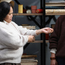 Pull col rond Christina — mohair mimosa - Quintessence