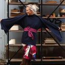 Pull col roulé Aveline — maille douce bleu marine - Quintessence