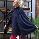 Pull col roulé Aveline — maille douce bleu marine - Quintessence