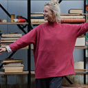 Pull col roulé Aveline — maille douce cerise - Quintessence