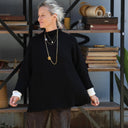 Pull col roulé Aveline — maille douce noir - Quintessence