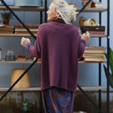 Pull col roulé Aveline — maille douce prune - Quintessence