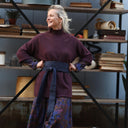 Pull col roulé Aveline — maille douce prune - Quintessence