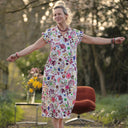 Robe Acacia - armuré de coton "Herbier Enchanté" - Quintessence