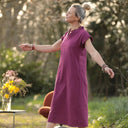 Robe Acacia – Armuré de coton raisin - Quintessence