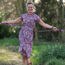 Robe Acacia – Coton “Floraison Améthyste" - Quintessence