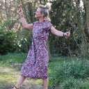 Robe Acacia – Coton “Floraison Améthyste" - Quintessence