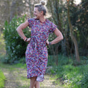 Robe Acacia – Coton “Floraison Améthyste" - Quintessence