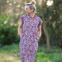Robe Acacia – Coton “Floraison Améthyste" - Quintessence