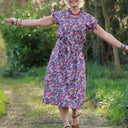 Robe Acacia – Coton “Floraison Améthyste" - Quintessence