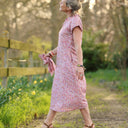 Robe Acacia – coton “Jardin Corail” - Quintessence