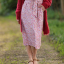 Robe Acacia – coton “Jardin Corail” - Quintessence