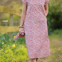 Robe Acacia – coton “Jardin Corail” - Quintessence