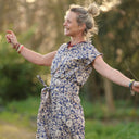 Robe Acacia – Coton “Jardin Indigo” - Quintessence