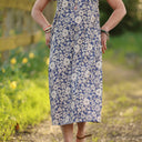 Robe Acacia – Coton “Jardin Indigo” - Quintessence