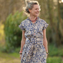 Robe Acacia – Coton “Jardin Indigo” - Quintessence