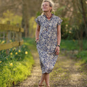 Robe Acacia – Coton “Jardin Indigo” - Quintessence
