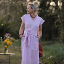 Robe Acacia - coton rayé figue - Quintessence