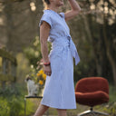 Robe Acacia coton rayé océan | Quintessence