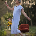 Robe Acacia coton rayé océan | Quintessence