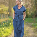 Robe Acacia – jean lyocell bleu plumetis - Quintessence