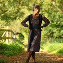 Robe Adélaïde — Coton imprimé Prairie cuivrée - Quintessence