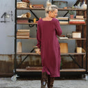 Robe Adélaïde — Double gaze de coton lie de vin - Quintessence