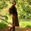 Robe Adélaïde — Seersucker vichy miel & chocolat - Quintessence