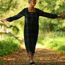 Robe Adélaïde — Tartan vert sapin - Quintessence