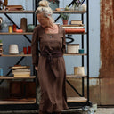 Robe Adélaïde — Viscose & lin chocolat - Quintessence
