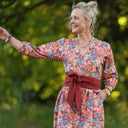Robe Agathe Coton Flammes Botaniques | Quintessence