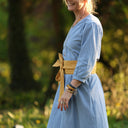 Robe Agathe Coton lavé plumetis Bleu Atlantique | Quintessence