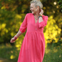 Robe Agathe - Double gaze de coton Pastèque - Quintessence