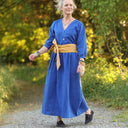 Robe Agathe Lin Bleu majorelle | Quintessence
