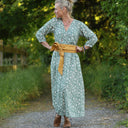 Robe Agathe Viscose Clairière nacrée | Quintessence