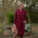 Robe Allegra - double gaze de coton framboise - Quintessence