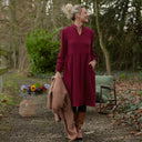 Robe Allegra - double gaze de coton framboise - Quintessence